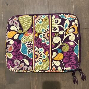 Vera Bradley Laptop Case Womens 15 Inch Floral Quilted Organizer Zipper Pocket